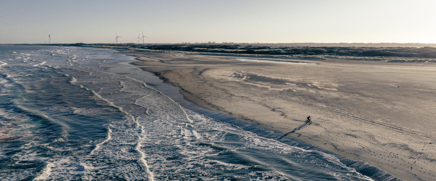 A rider on the beach.